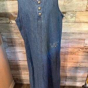 Denim Sleeveless Maxi Dress
